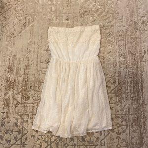 Zara Strapless Eyelet Dress